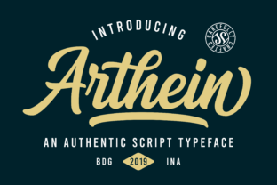 Arthein: A Bold Script Typeface for Crafters and Creators