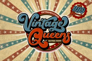 Discover Vintage Queens: A Bold Retro Typeface for Web Design