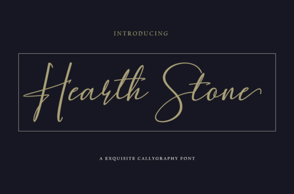 Enhance Your Brand with Hearth Stone: A Luxurious Calligraphy Font